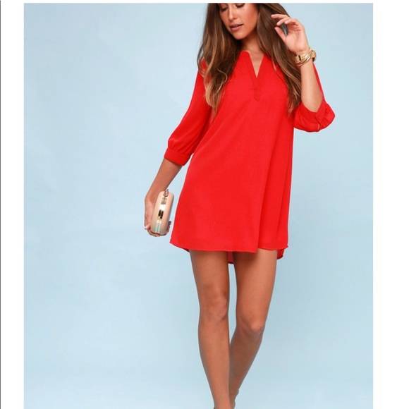 Lulus Dresses & Skirts - Lulu’s | High Line Red Shift Dress Sz. XS